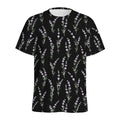 Lavender Flowers Pattern Print Men's Athletic T-Shirt