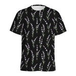 Lavender Flowers Pattern Print Men's Sports T-Shirt