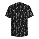 Lavender Flowers Pattern Print Men's Sports T-Shirt