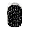 Lavender Flowers Pattern Print Mesh Laundry Hamper