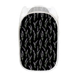 Lavender Flowers Pattern Print Mesh Laundry Hamper