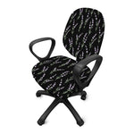 Lavender Flowers Pattern Print Office Chair Cover