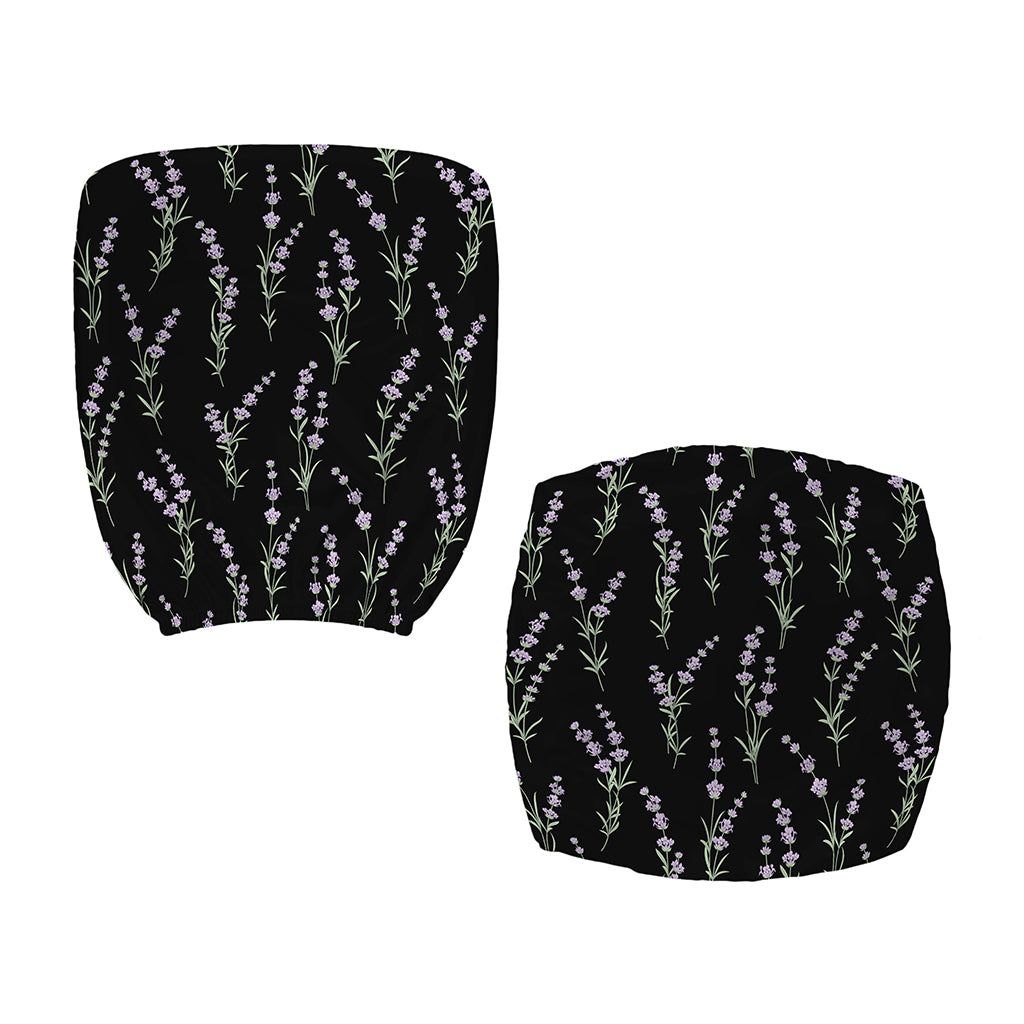 Lavender Flowers Pattern Print Office Chair Cover