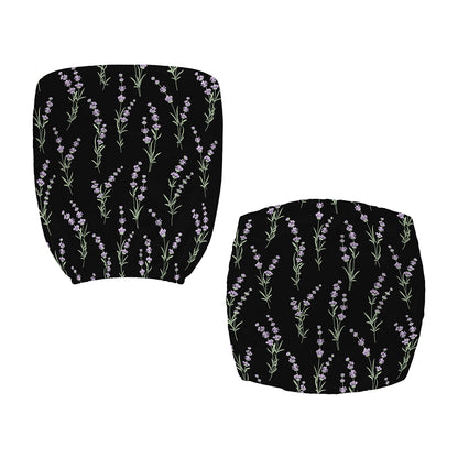 Lavender Flowers Pattern Print Office Chair Cover