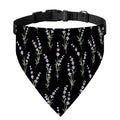 Lavender Flowers Pattern Print Over The Collar Dog Bandana