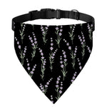 Lavender Flowers Pattern Print Over The Collar Dog Bandana
