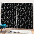 Lavender Flowers Pattern Print Pencil Pleat Curtains
