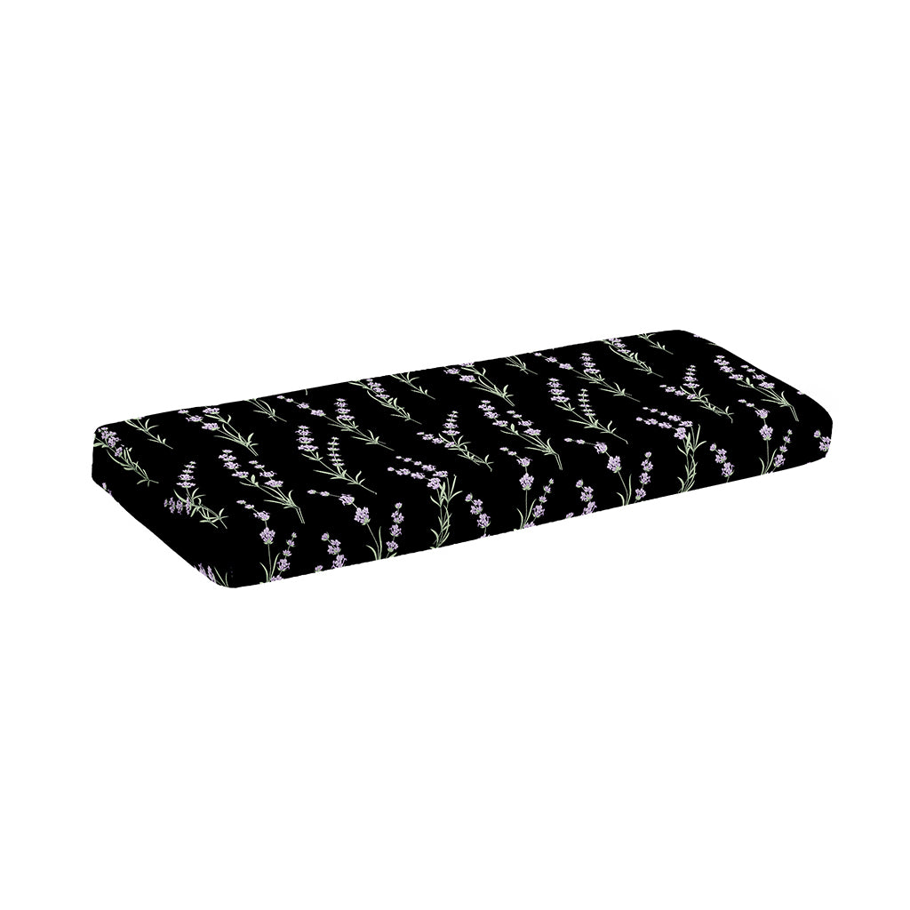 Lavender Flowers Pattern Print Piano Keyboard Cover