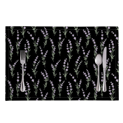 Lavender Flowers Pattern Print Placemat