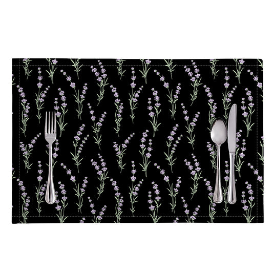Lavender Flowers Pattern Print Placemat