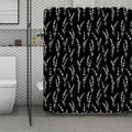 Lavender Flowers Pattern Print Polyester Shower Curtain