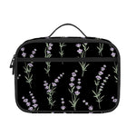 Lavender Flowers Pattern Print Portable Lunch Bag