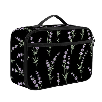 Lavender Flowers Pattern Print Portable Lunch Bag
