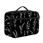 Lavender Flowers Pattern Print Portable Lunch Bag