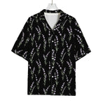 Lavender Flowers Pattern Print Rayon Hawaiian Shirt