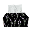 Lavender Flowers Pattern Print Rectangle Tissue Box Cover