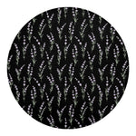 Lavender Flowers Pattern Print Round Blanket