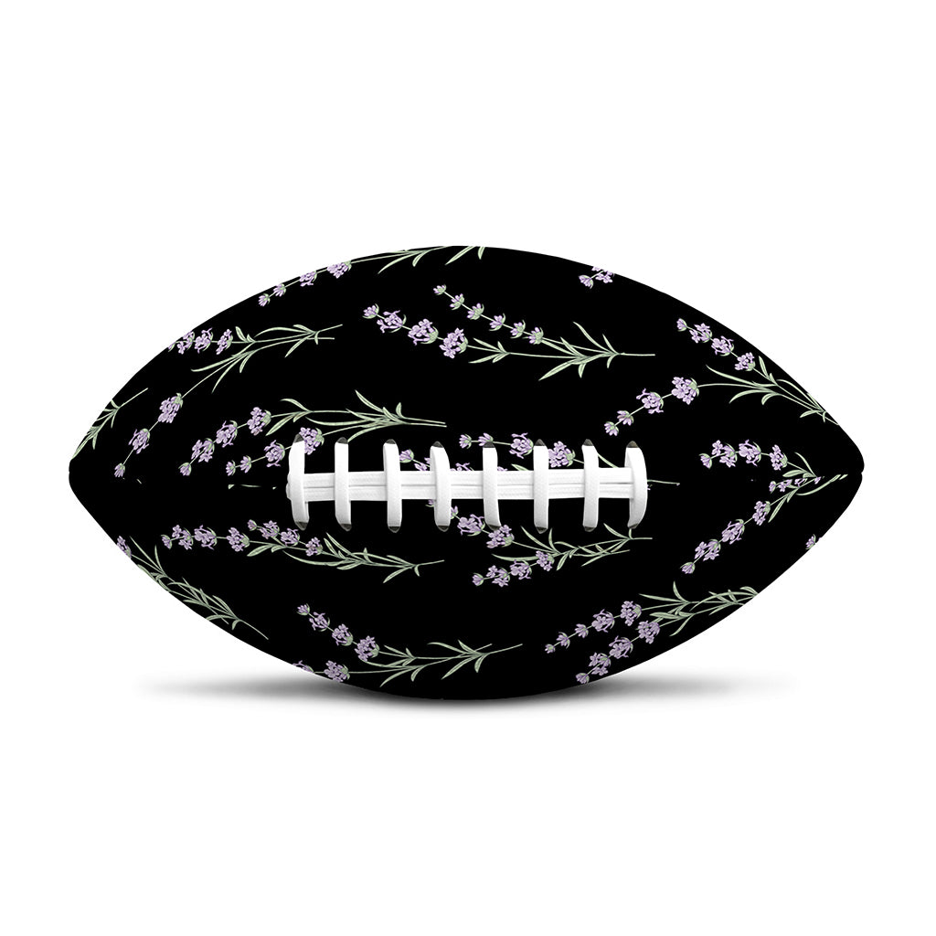 Lavender Flowers Pattern Print Rugby Ball
