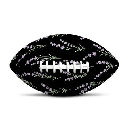 Lavender Flowers Pattern Print Rugby Ball