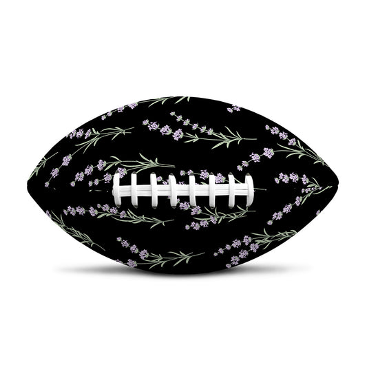 Lavender Flowers Pattern Print Rugby Ball