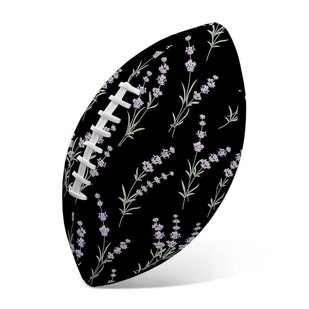 Lavender Flowers Pattern Print Rugby Ball