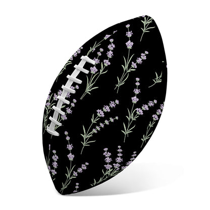 Lavender Flowers Pattern Print Rugby Ball