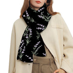 Lavender Flowers Pattern Print Scarf