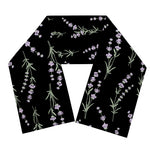 Lavender Flowers Pattern Print Scarf