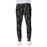 Lavender Flowers Pattern Print Scuba Joggers