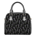 Lavender Flowers Pattern Print Shoulder Handbag