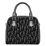 Lavender Flowers Pattern Print Shoulder Handbag