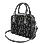 Lavender Flowers Pattern Print Shoulder Handbag