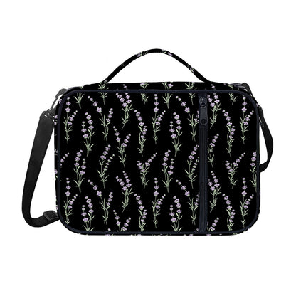 Lavender Flowers Pattern Print Shoulder Strap Bible Bag