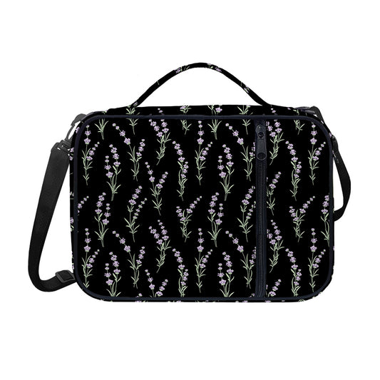Lavender Flowers Pattern Print Shoulder Strap Bible Bag