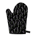 Lavender Flowers Pattern Print Single Oven Mitt