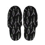 Lavender Flowers Pattern Print Slippers
