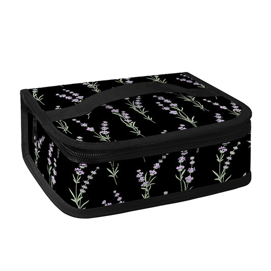 Lavender Flowers Pattern Print Small Lunch Bag
