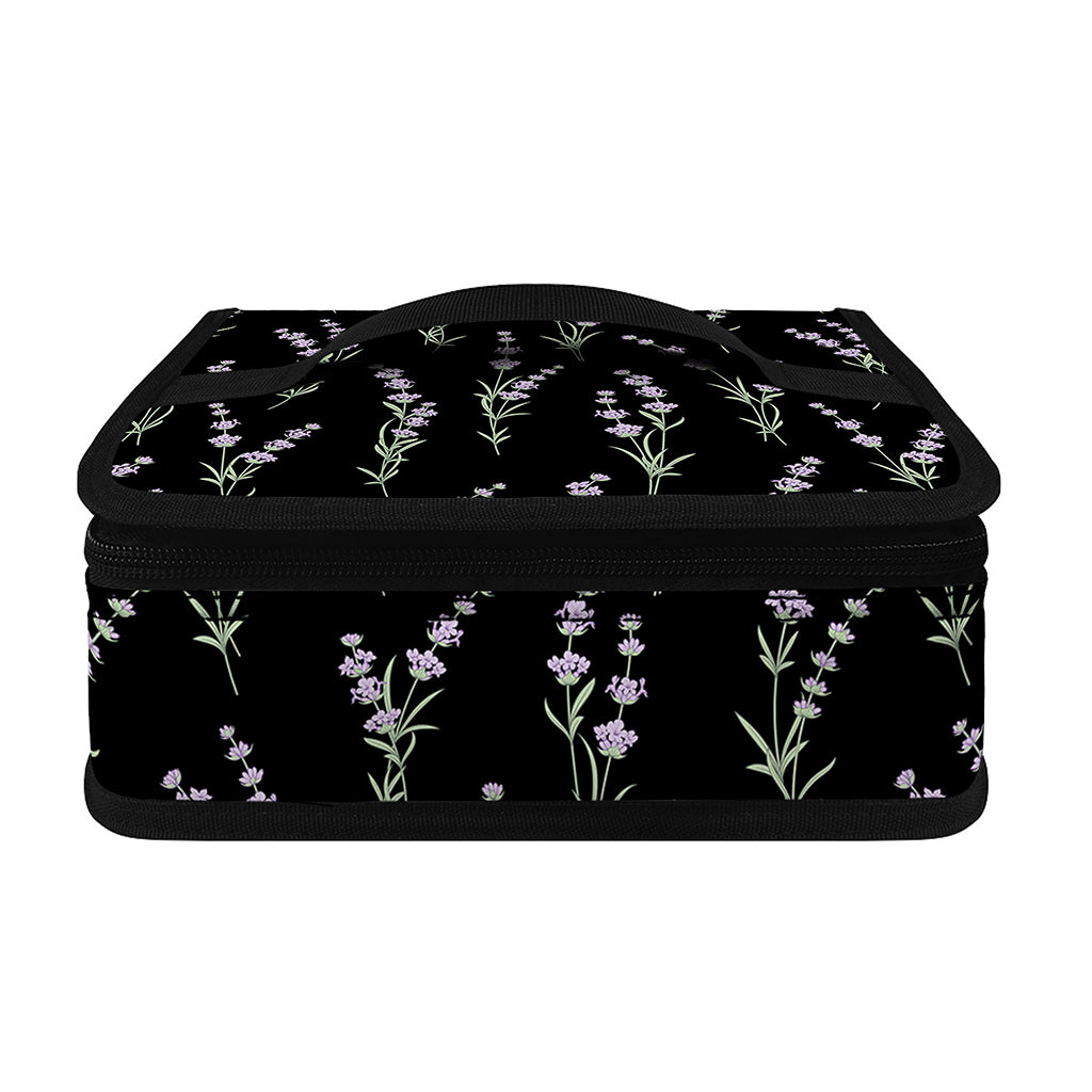 Lavender Flowers Pattern Print Small Lunch Bag