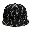 Lavender Flowers Pattern Print Snapback Cap