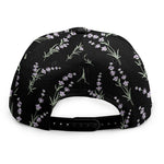 Lavender Flowers Pattern Print Snapback Cap