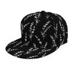 Lavender Flowers Pattern Print Snapback Cap