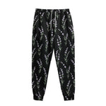 Lavender Flowers Pattern Print Sweatpants