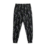 Lavender Flowers Pattern Print Sweatpants