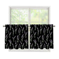 Lavender Flowers Pattern Print Tier Curtains