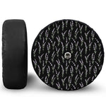 Lavender Flowers Pattern Print Tire Cover With Camera Hole