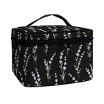Lavender Flowers Pattern Print Travel Makeup Bag