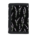 Lavender Flowers Pattern Print Trifold Wallet