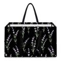Lavender Flowers Pattern Print Utility Tote Bag