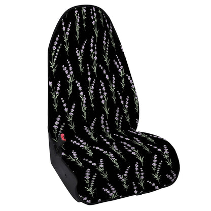 Lavender Flowers Pattern Print Waterproof Car Seat Cover