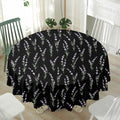 Lavender Flowers Pattern Print Waterproof Round Tablecloth
